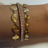 Solid Heart Gold Bracelet