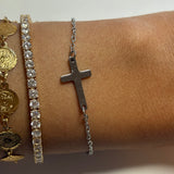 Silver Cross Bracelet