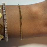 Gold Simple Hammered Bracelet