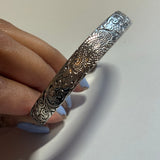 Adjustable Silver Bangle (koi design)