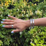 Heavy Duty Circular Silver Bangles
