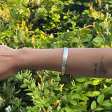 Adjustable Silver Bangle (koi design)