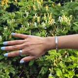 Silver Clasp Bangle (M)