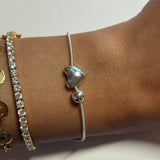 Heart Charm Silver Bracelet