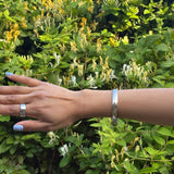 Thick Silver Clasp On Bangle