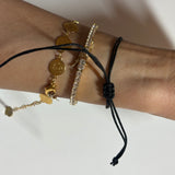Black Cross Thread Bracelet
