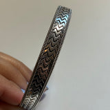 Adjustable Silver Bangle (ripple design)