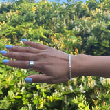 Thin Silver Bangle (•|)