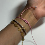 Thin Pink Heart Bracelet