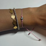 Thin Pink Heart Bracelet