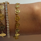 Gold Cutout Heart Bracelet