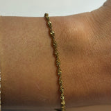 Twisted Dainty Gold Bracelet